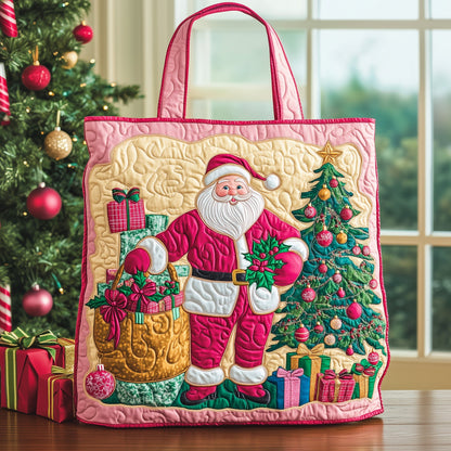 Joyful Santa Quilted Tote Bag GFTOHD10525