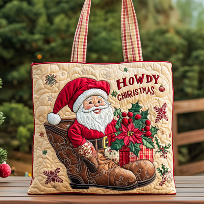 Joyful Santa Quilted Tote Bag GFTOHD10527