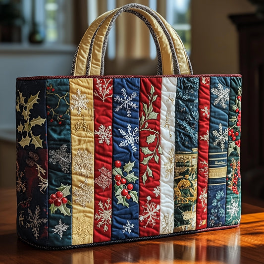 Festive Bookish Quilted Tote Bag GFTOHD10530