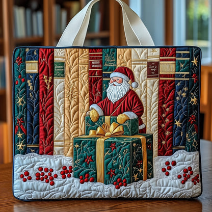 Festive Bookish Quilted Tote Bag GFTOHD10537
