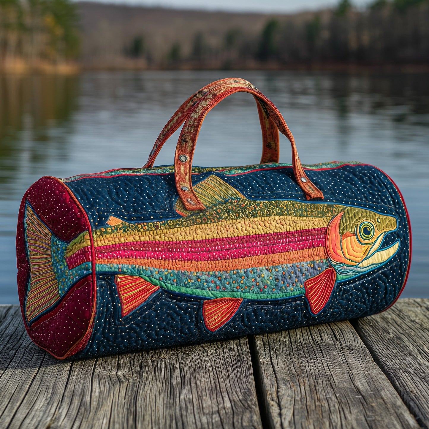 Rainbow Trout Quilted Duffle Bag GFTOHD10568