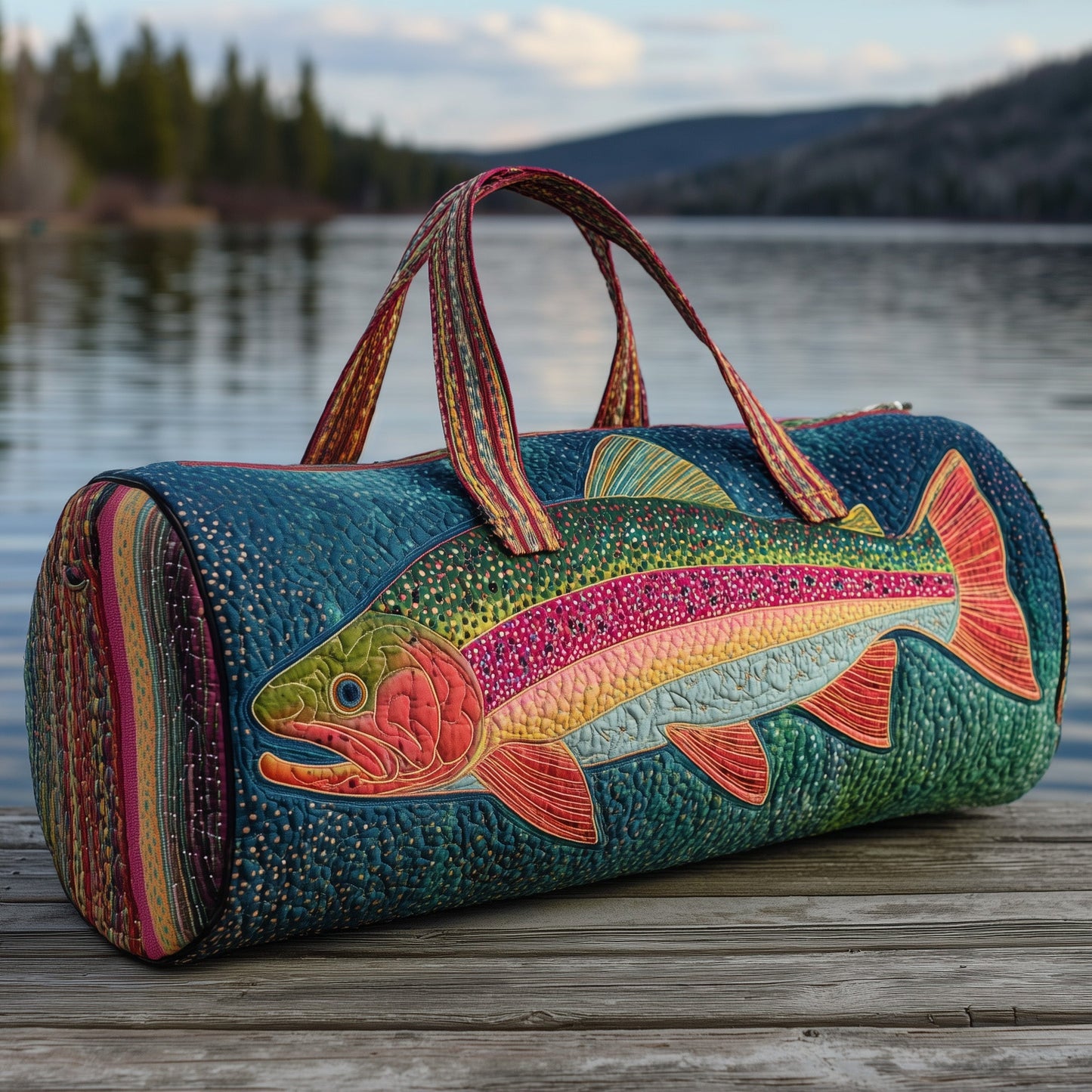 Rainbow Trout Quilted Duffle Bag GFTOHD10569