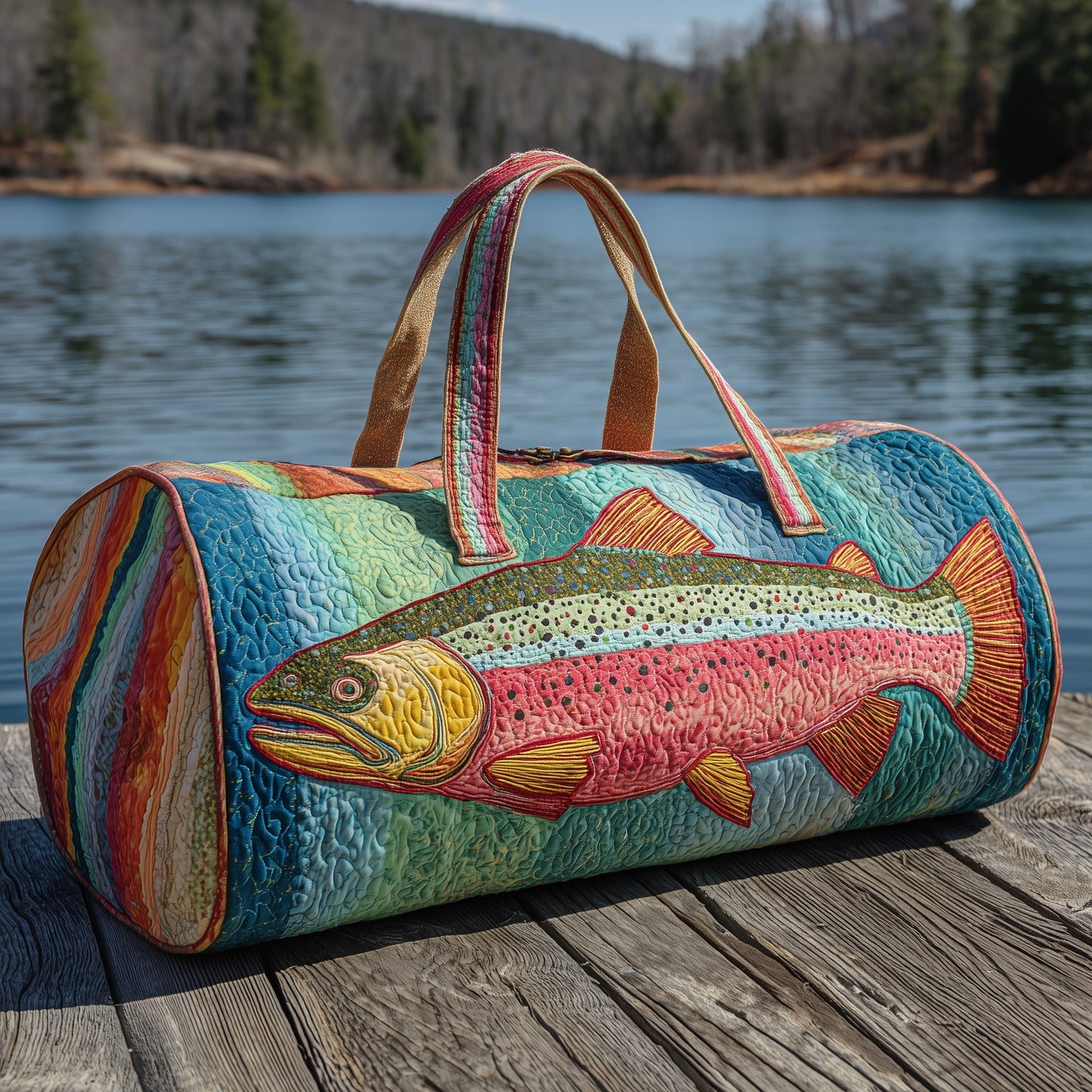 Rainbow Trout Quilted Duffle Bag GFTOHD10570
