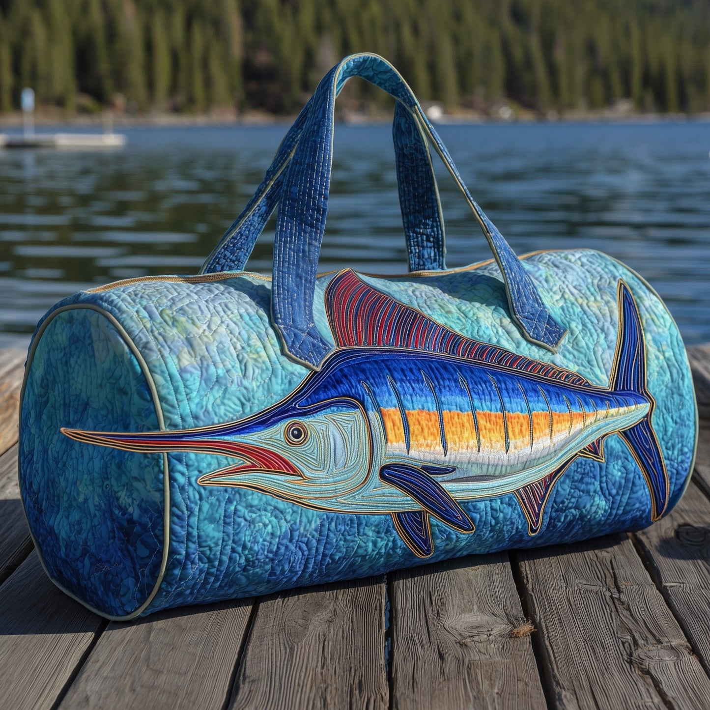 Marlin Fish Quilted Duffle Bag GFTOHD10579