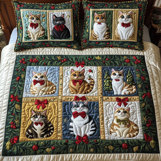 Christmas Cat Duvet Cover Set GFTOHD10596