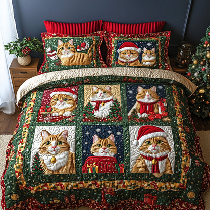 Christmas Cat Duvet Cover Set GFTOHD10597