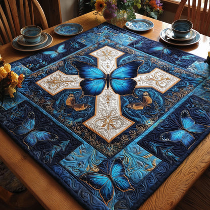 Graceful Cross Quilted Table Topper GFTOHD10604