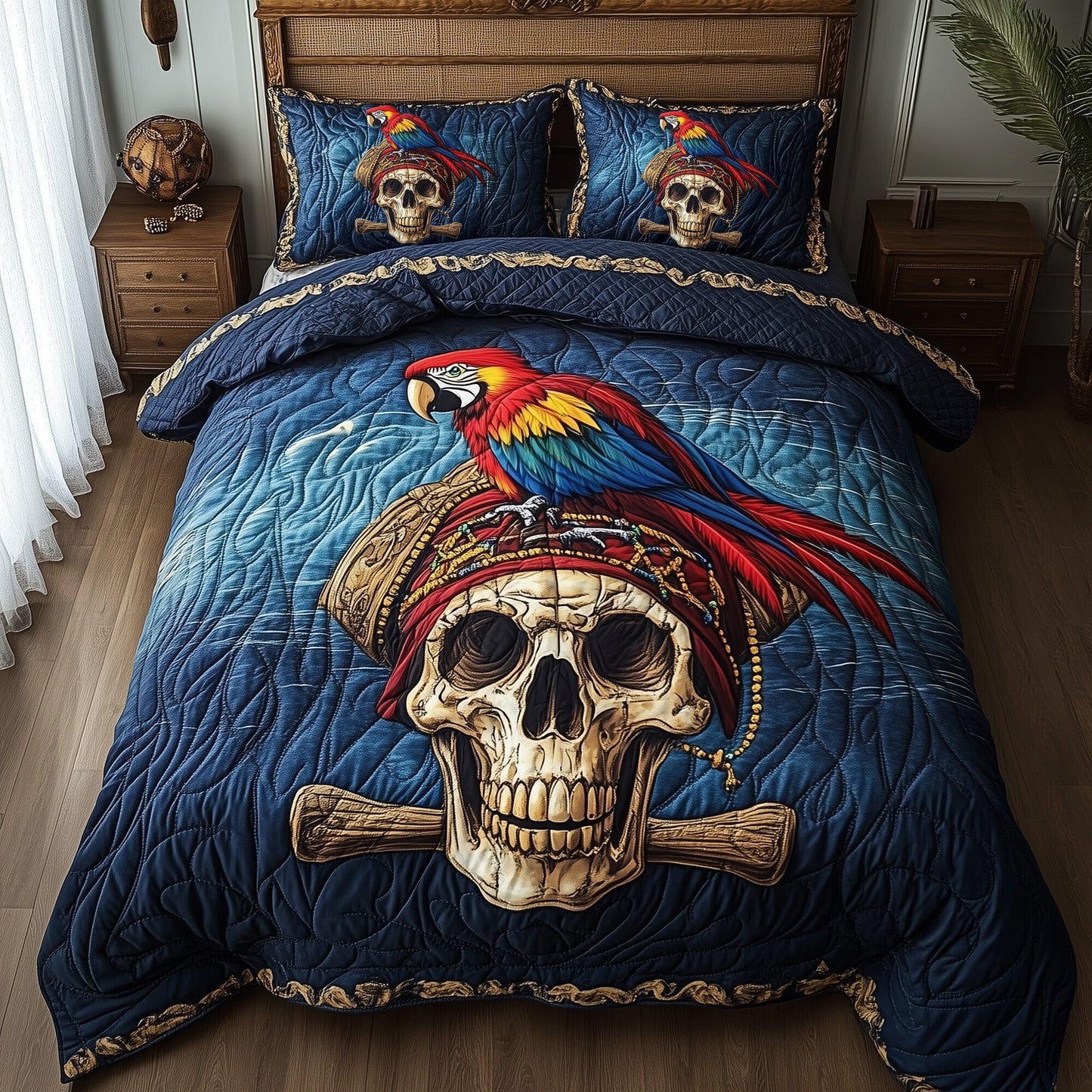 Pirate Skull Duvet Cover Set GFTOHD10611