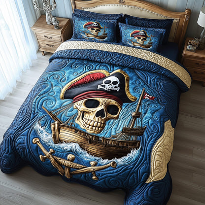 Pirate Skull Duvet Cover Set GFTOHD10616