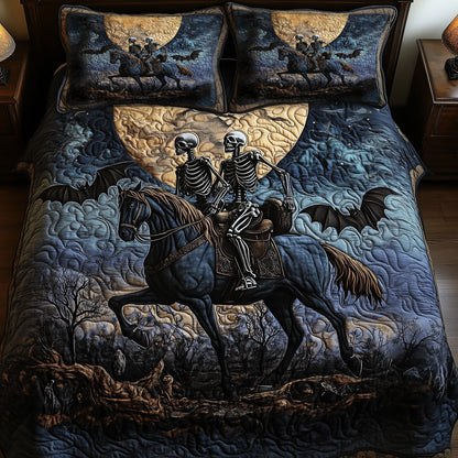 Moonlit Skeleton Riders Duvet Cover Set GFTOHD10619