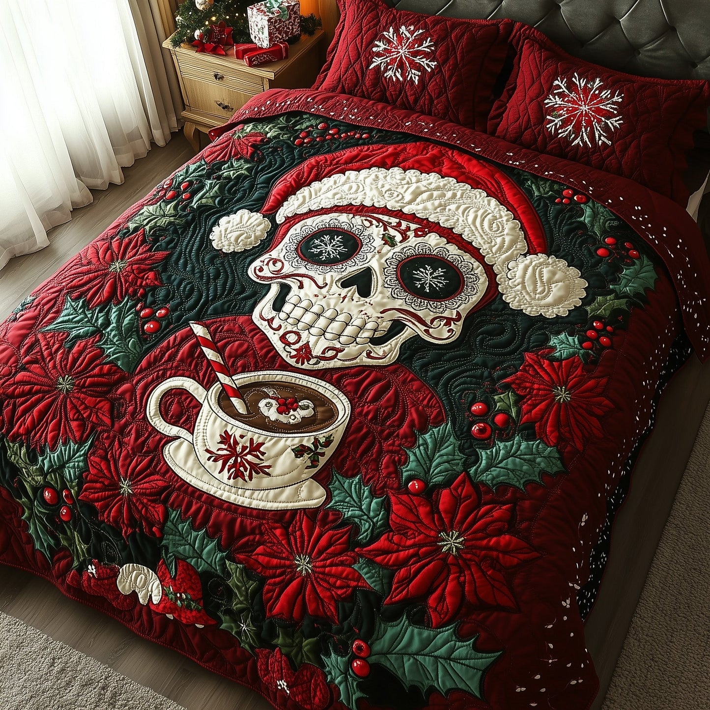 Christmas Skull Duvet Cover Set GFTOHD10622