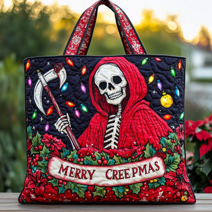 Christmas Sugar Skull Quilted Tote Bag GFTOHD10633