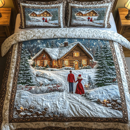 Peaceful Snow Cabin Duvet Cover Set GFTOHD10645