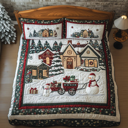 Peaceful Snow Village Duvet Cover Set GFTOHD10649