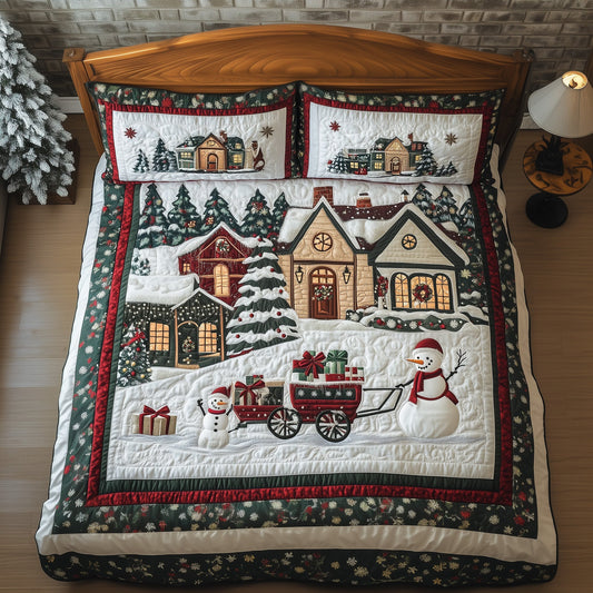 Peaceful Snow Village Duvet Cover Set GFTOHD10649