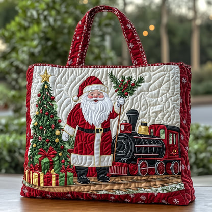 Joyful Santa Quilted Tote Bag GFTOHD10671