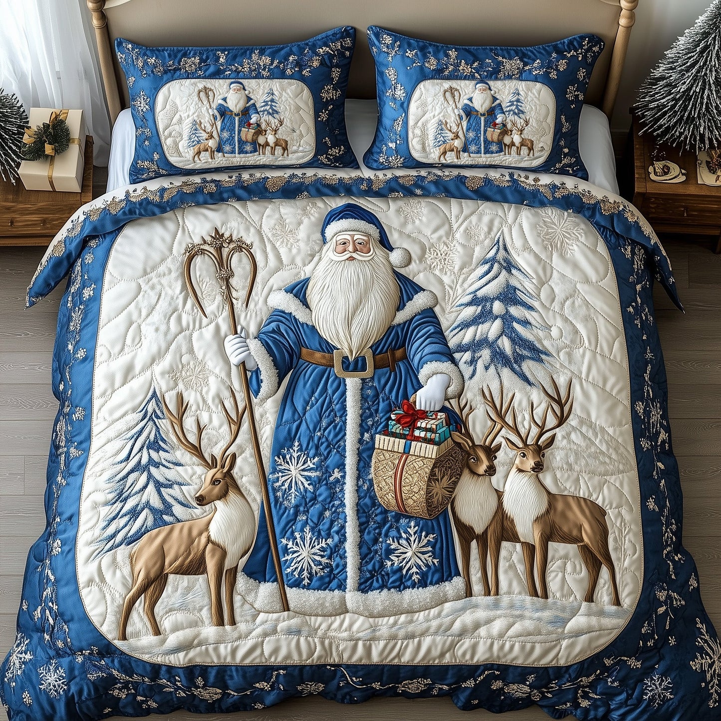 Festive Santa Duvet Cover Set GFTOHD10678