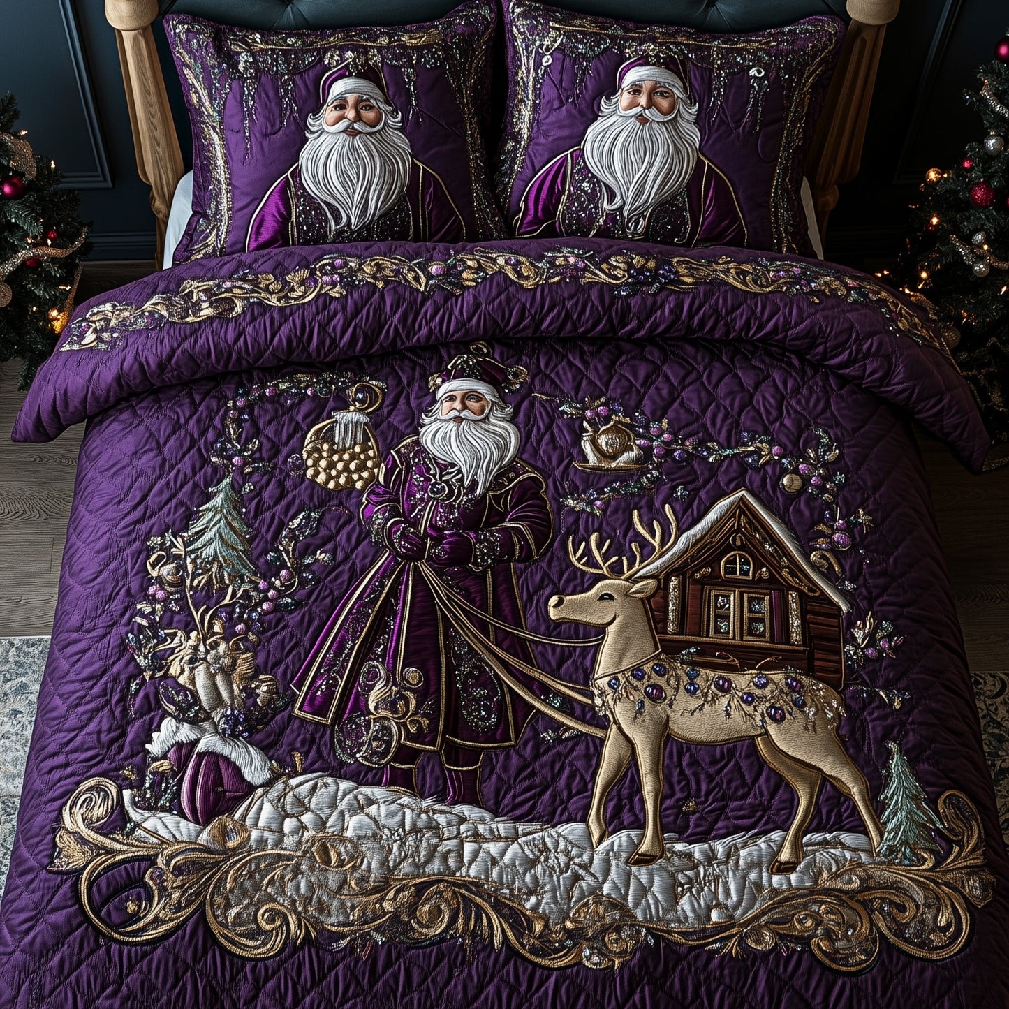 Festive Santa Duvet Cover Set GFTOHD10681