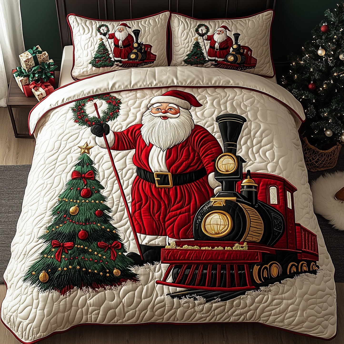 Festive Santa Duvet Cover Set GFTOHD10684