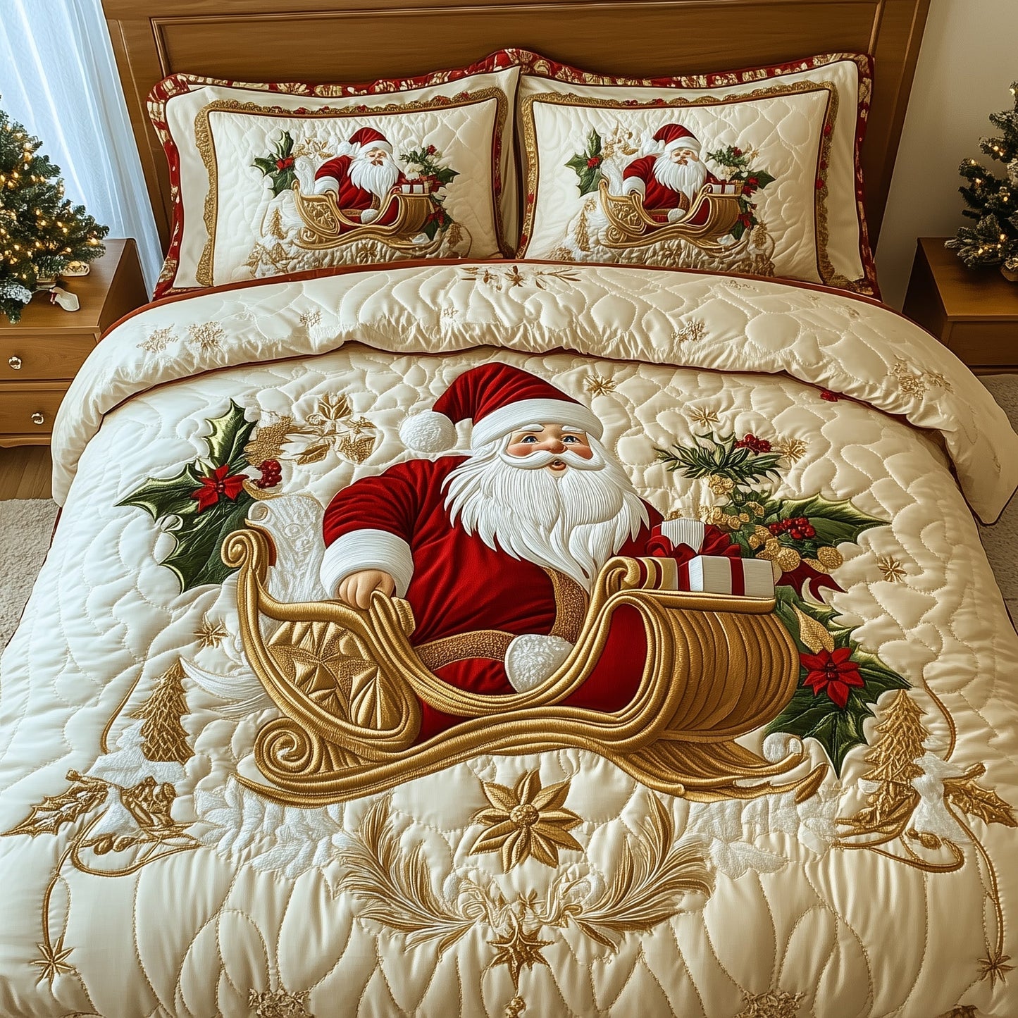 Festive Santa Duvet Cover Set GFTOHD10688