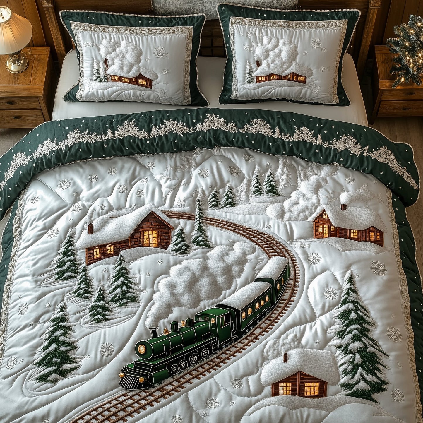 Winter Train Duvet Cover Set GFTOHD10743