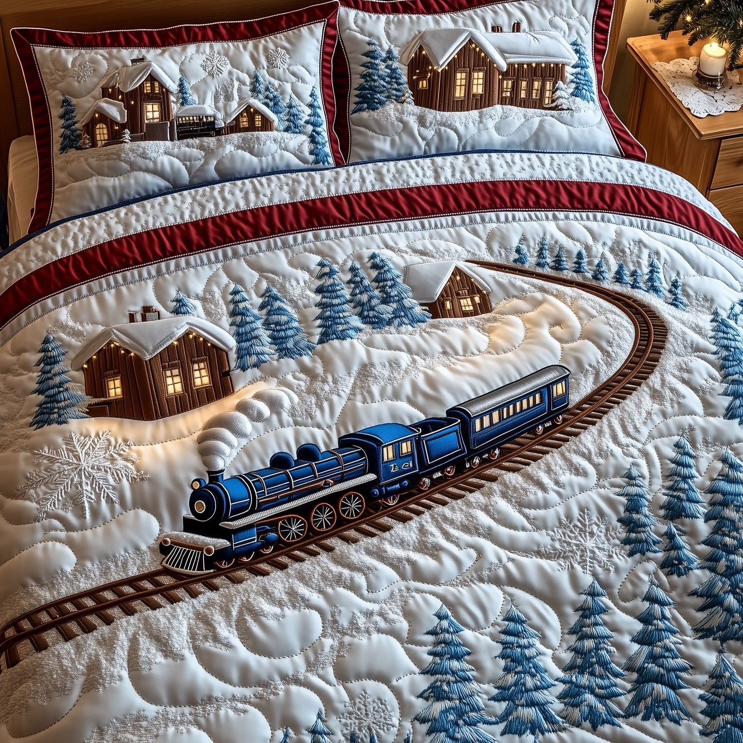 Winter Train Duvet Cover Set GFTOHD10744