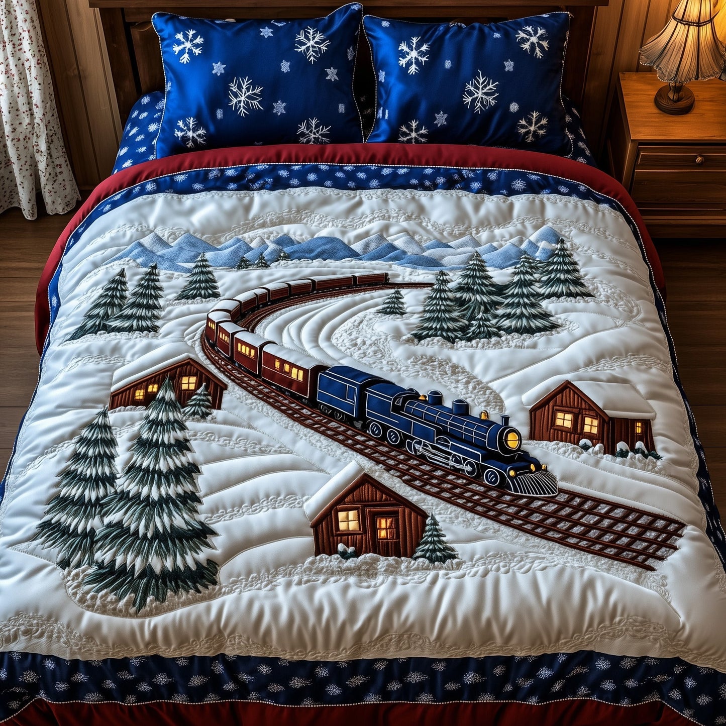 Winter Train Duvet Cover Set GFTOHD10745