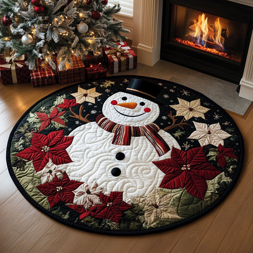 Winter Snowman Quilted Round Mat GFTOHD10762