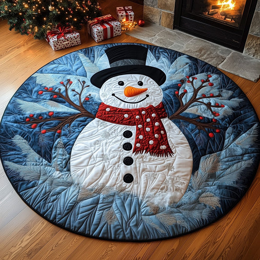 Winter Snowman Quilted Round Mat GFTOHD10764