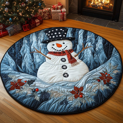 Winter Snowman Quilted Round Mat GFTOHD10765
