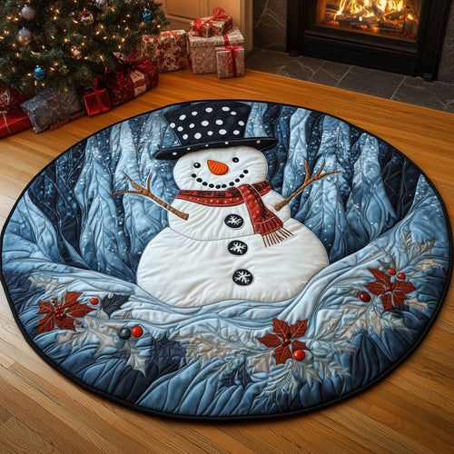 Winter Snowman Quilted Round Mat GFTOHD10765