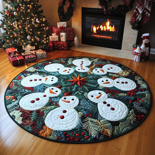 Winter Snowman Quilted Round Mat GFTOHD10766