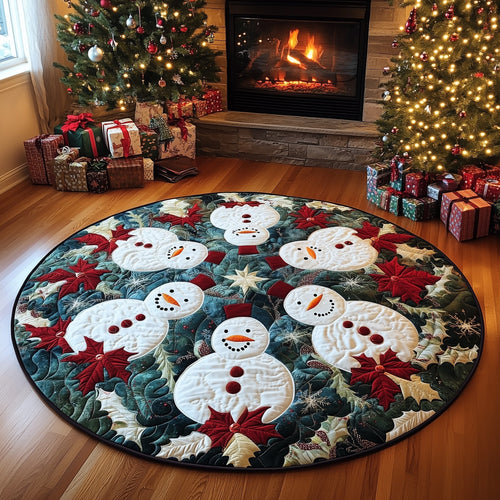 Winter Snowman Quilted Round Mat GFTOHD10767