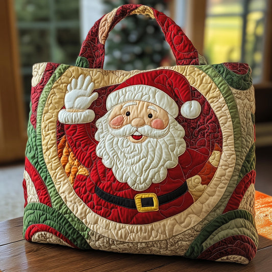 Joyful Santa Quilted Tote Bag GFTOHD10779