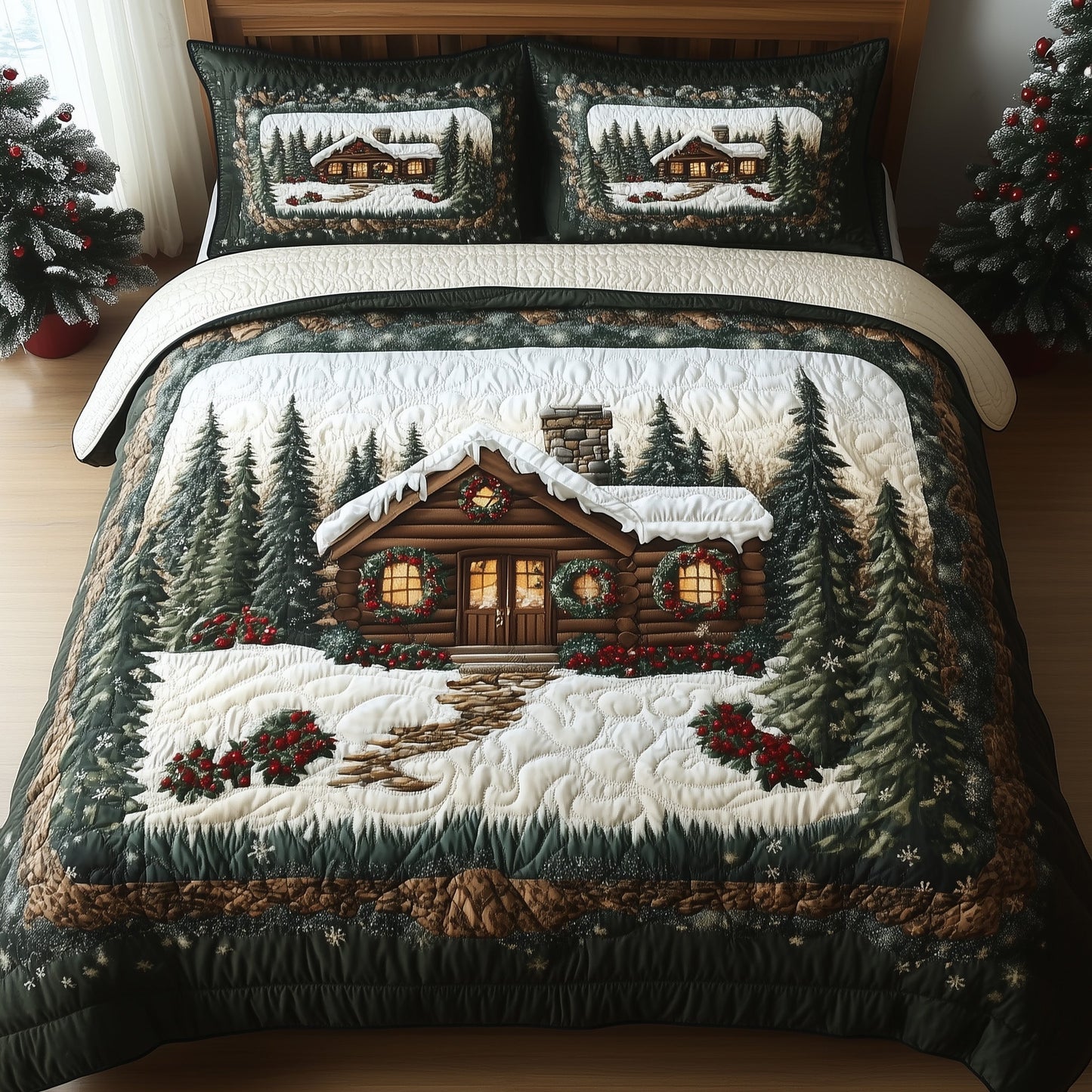 Snow Cabin Duvet Cover Set GFTOHD10804