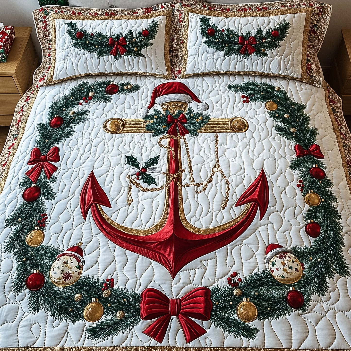 Christmas Anchor Duvet Cover Set GFTOHD10813