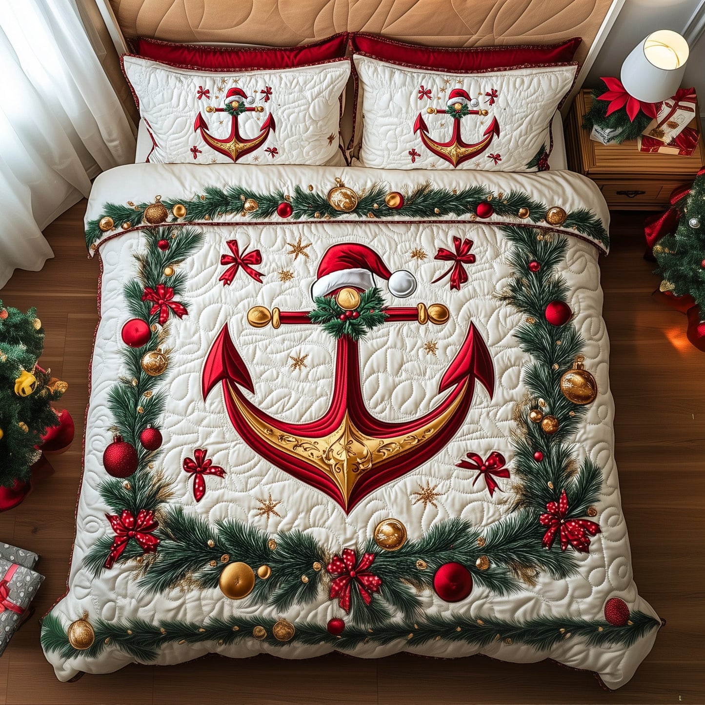 Christmas Anchor Duvet Cover Set GFTOHD10814