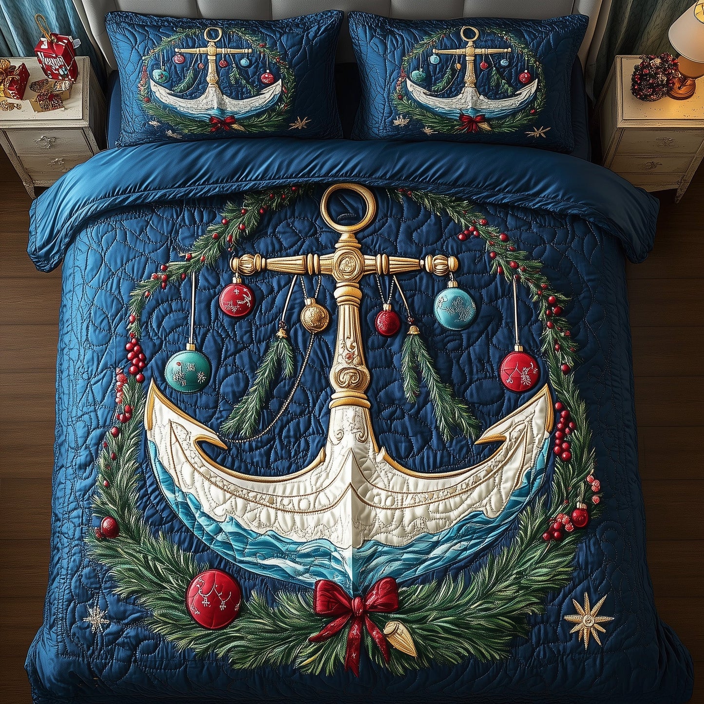 Christmas Anchor Duvet Cover Set GFTOHD10817