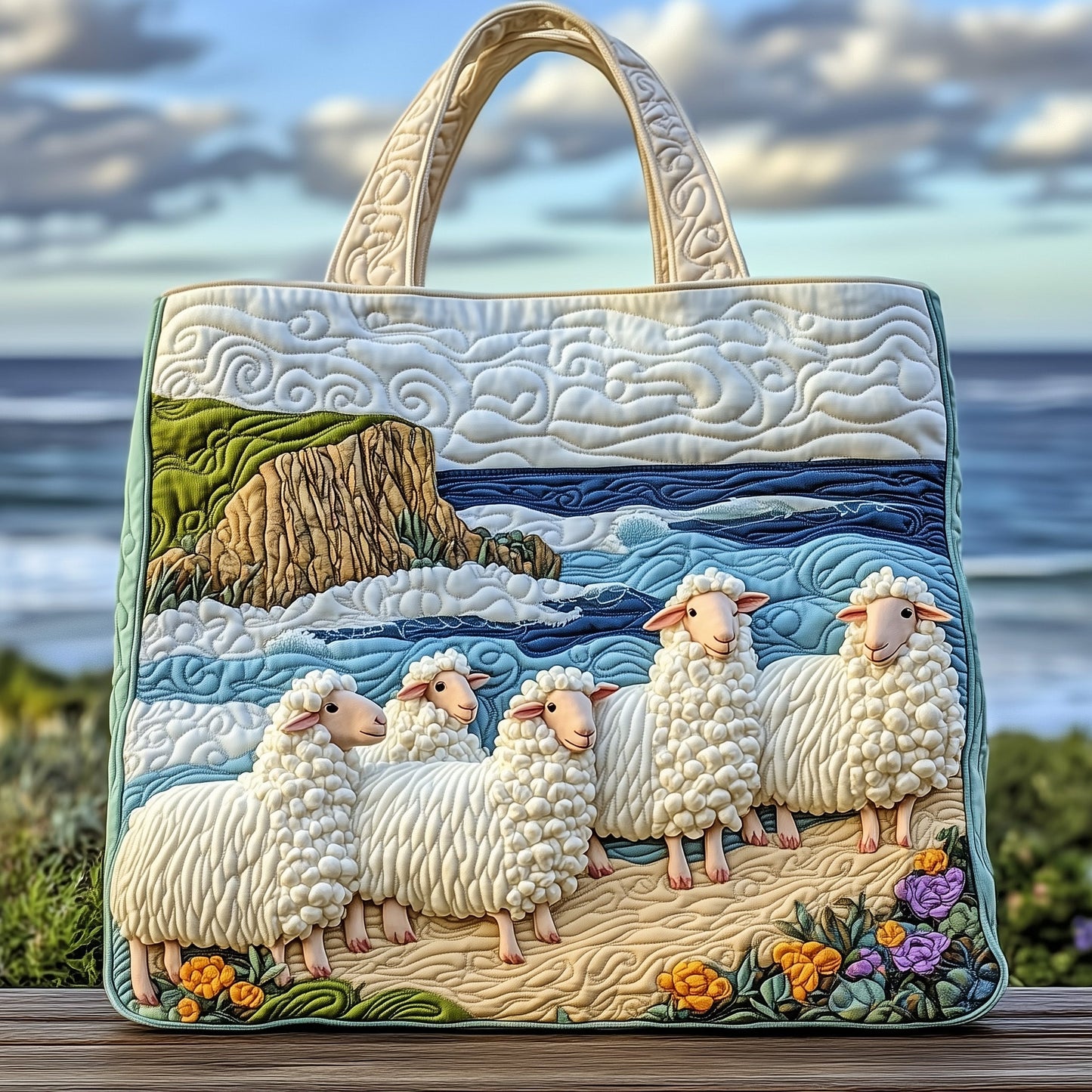 Sheep Heaven Quilted Tote Bag GFTOHD10841