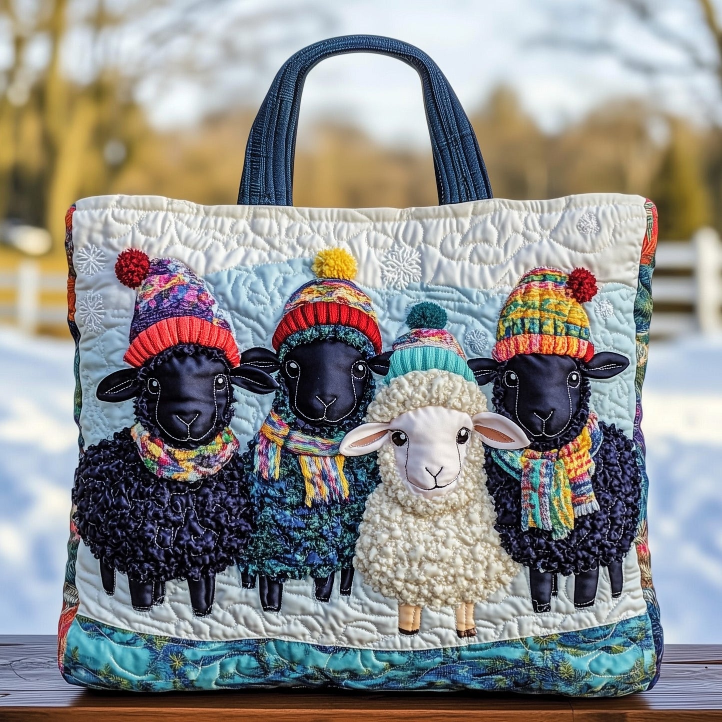 Sheep Heaven Quilted Tote Bag GFTOHD10851