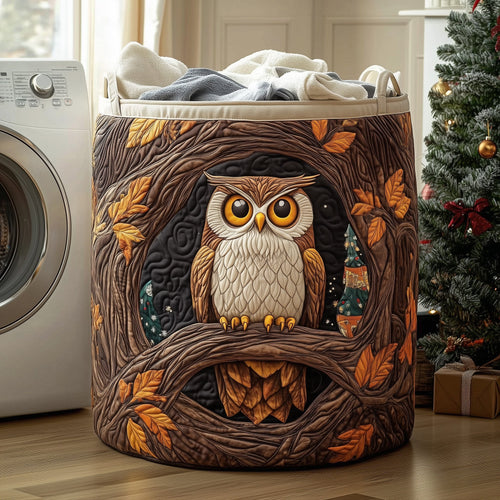 Mystic Owl Quilted Laundry Basket GFTOHD10868
