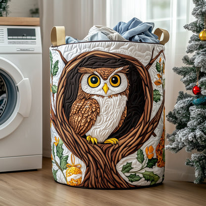 Mystic Owl Quilted Laundry Basket GFTOHD10869