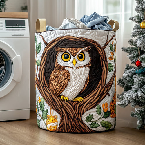 Mystic Owl Quilted Laundry Basket GFTOHD10869