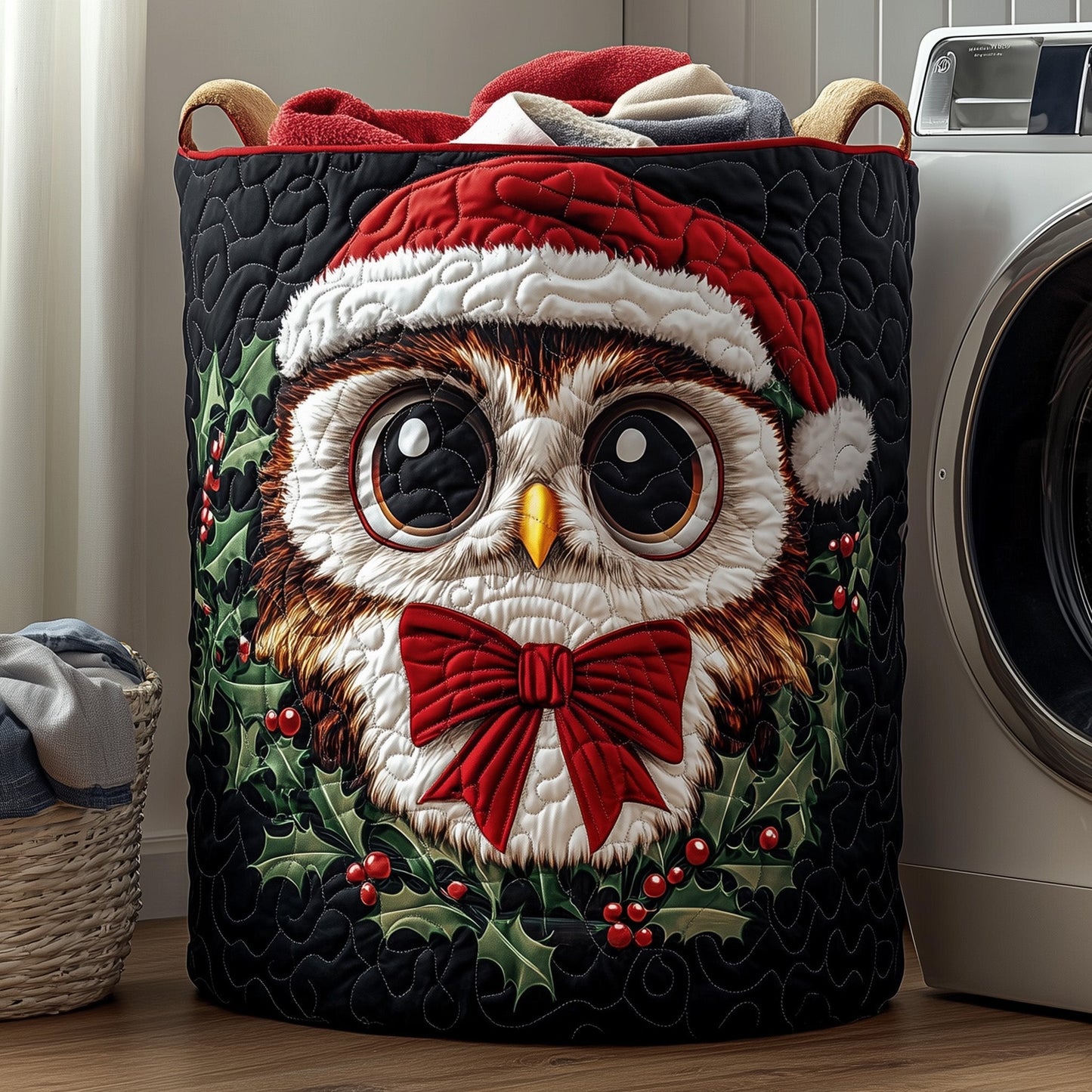 Mystic Owl Quilted Laundry Basket GFTOHD10870