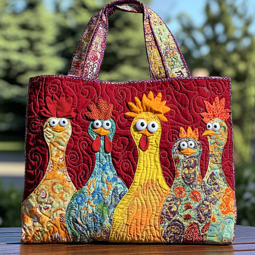 Funky Chicken Quilted Tote Bag GFTOHD10895