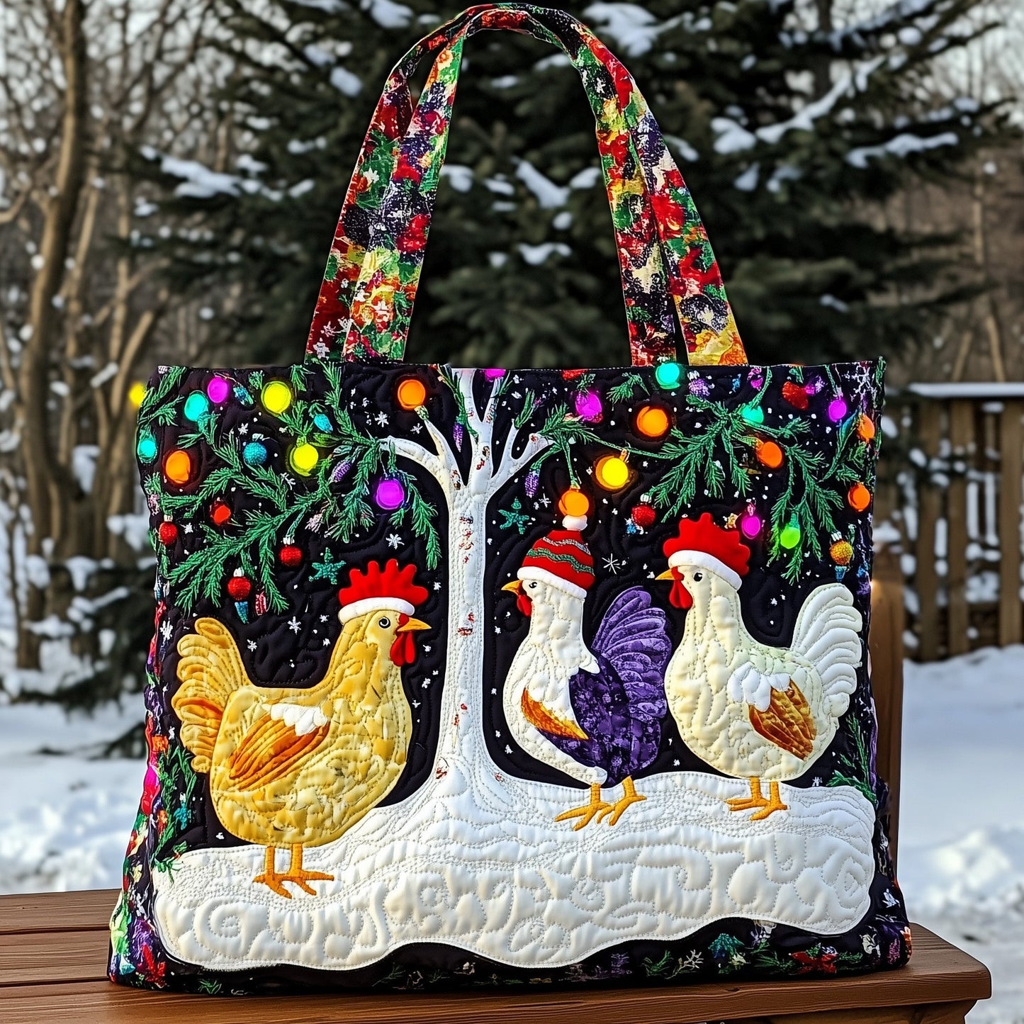 Chicken Heaven Quilted Tote Bag GFTOHD10904