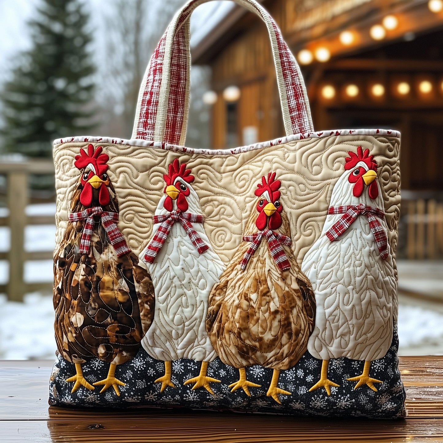 Chicken Heaven Quilted Tote Bag GFTOHD10905
