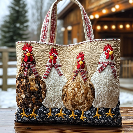 Chicken Heaven Quilted Tote Bag GFTOHD10905