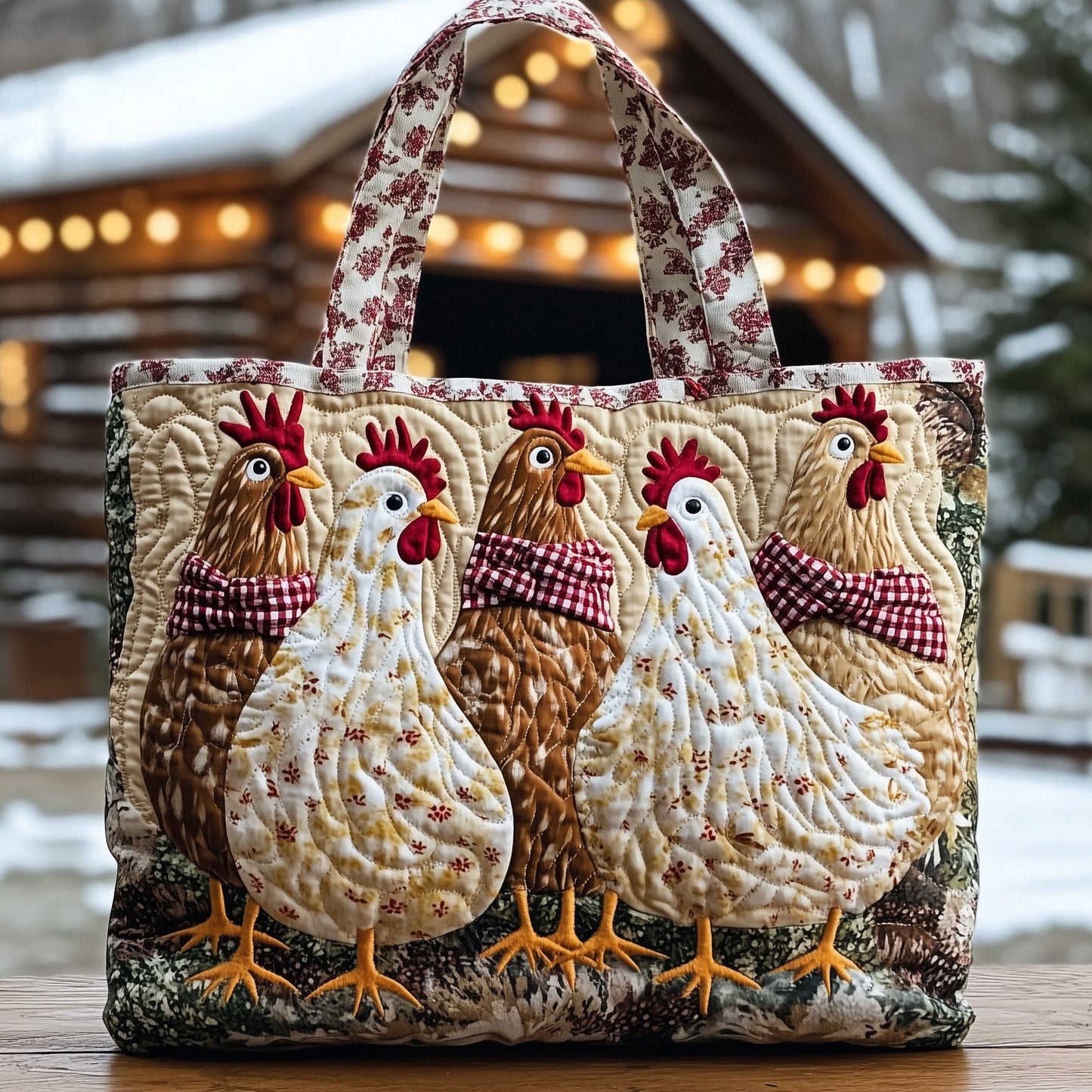 Chicken Heaven Quilted Tote Bag GFTOHD10906