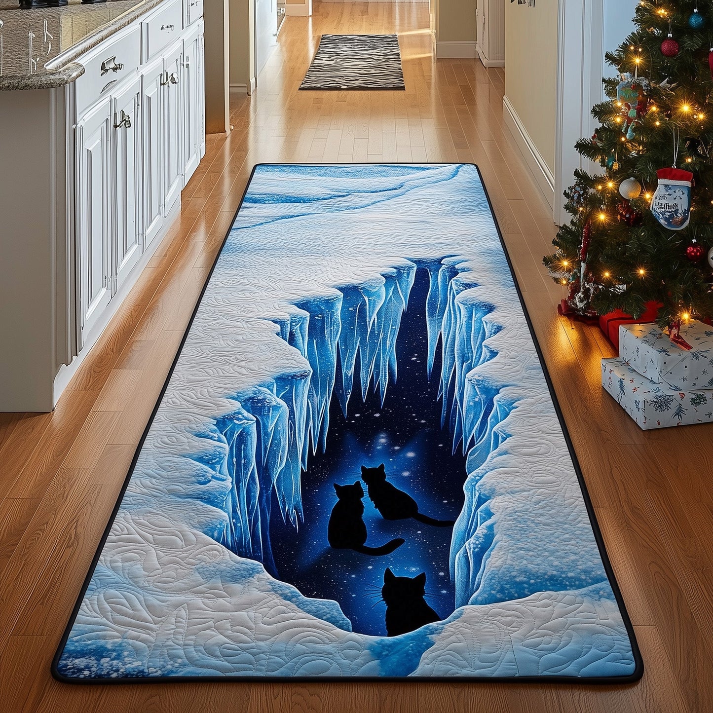 Black Cat Runner Rug GFTOHD10919